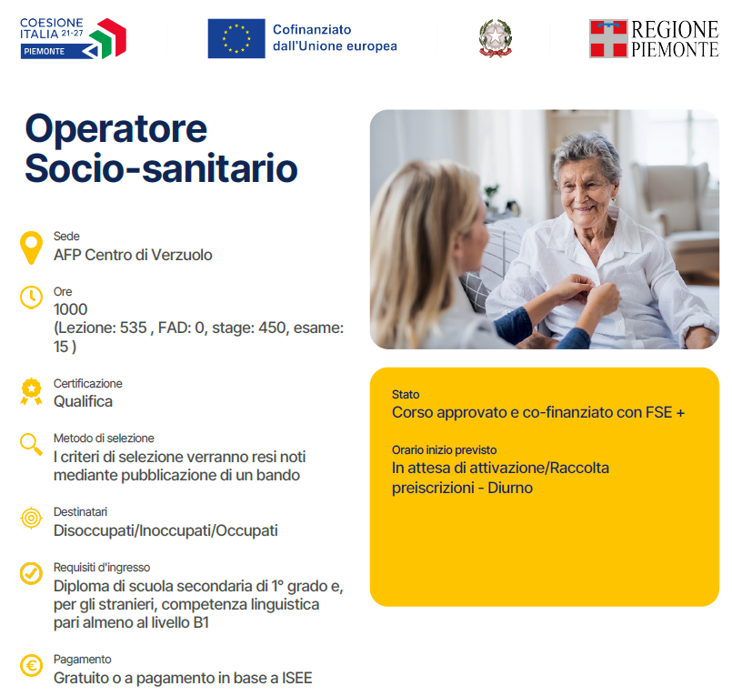 Corso Operatore Socio-sanitario